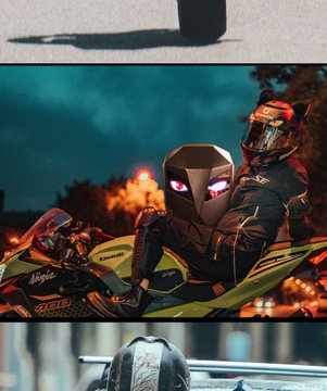 Мотоциклетный рюкзак LOY Iron Man со светодиодной подсветкой