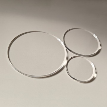 KOŁO Z PLEXI BEZBARWNEJ (PLEKSI / PLEKSA) - 3mm - Cięte Laserem Na Wymiar