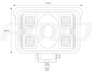 Lampa robocza 17LED COMBO 9-36V 12/24V
