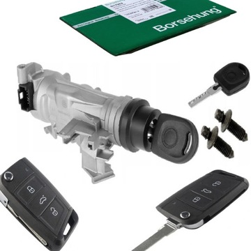 фото thumb №1, Новая org комплектная замок зажигания блокировка зажигания личинка замка vw golf vii touran iii