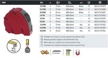 TAŚMA Z SILNYM MAGNESEM ERGO-MAGNET MEDID 3m/19mm