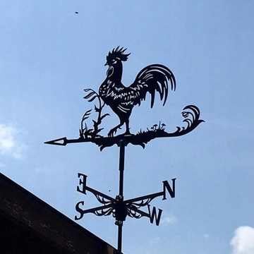 Metalowy czarny kogut Weathervane Weather Vane