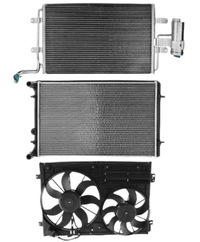 фото thumb №1, Комплект радиатор audi 8l vw golf iv seat leon i skoda octavia i