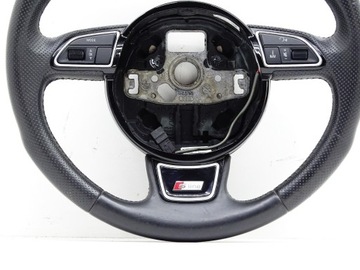 фото thumb №8, Руль кожа стёганая мультифункция audi a4 b8 рестайлинг s-line 8k0419091ca