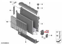 фото thumb №10, Bmw 5 g30 нижний правый кронштейн радиатора 17118632124 8632124 oem