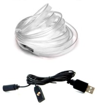 Купити 5m світловод  el wire led rgb стрічка ремінь освітлення салону usb 7 кольорів, фото thumb