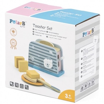 VIGA TOYS Drewniany toster z akcesoriami z serii PolarB