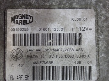 фото thumb №5, Fiat panda ii 03-11 1.1 компьютер двигателя 55196259