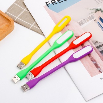USB-лампа силиконовая, передвижная, функциональная для ноутбука, светодиодная, прочная, гибкая.