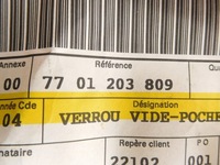 фото thumb №7, Вкладка замка renault safrane 7701203809