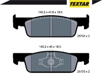 фото thumb №2, Textar 2570201 набір гальмівних колодок гальмівних, гальма дискові