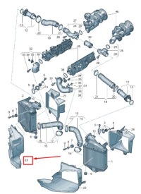 фото thumb №1, Audi q8 4mn передняя часть правый charge air кулер air guide 4m8145334c original