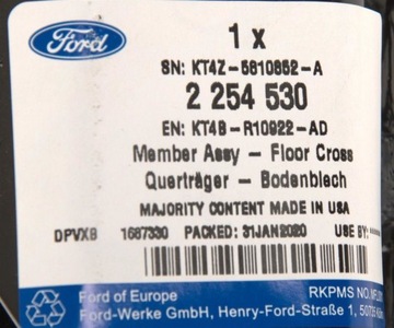 фото thumb №13, Балка бампера перед edge od 06.09.2018 ford oe- _ 2254530 _ kt4b-r10922-ad
