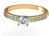 WSPANIAŁY Pierścionek z BRYLANTAMI 0,39 ct