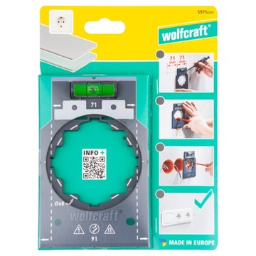 WOLFCRAFT Маркер для отверстий в банках, 68 мм 5975000