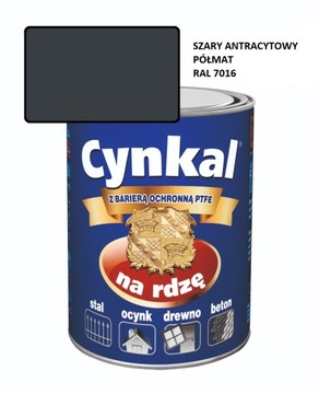 Кровельная краска CYNKAL 10L АНТРАЦИТ ПОЛУМАТОВАЯ 7016
