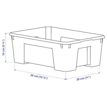Контейнер IKEA САМЛА 39x28x14см/11л