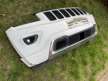 GRAND CHEROKEE WK2 ПЕРЕДНИЙ БАМПЕР PDC В ЦВЕТЕ БЕЛЫЙ OVERLAND В КОМПЛЕКТЕ