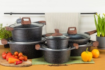 Набор POTS Мраморные горшки Сковорода Кастрюля