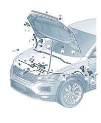 фото thumb №1, Vw t-roc 2ga898615a болты подушки безопасности набор монтажный капот