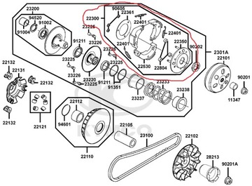 ЦЕНТРОБЕЖНАЯ МУФТА Kymco MXU 300R OEM!