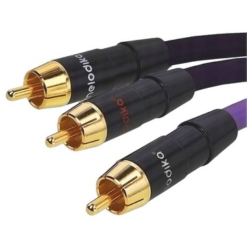 KABEL DO SUBWOOFERA TYP Y MELODIKA MDSWY70 PURPLE RAIN 1 RCA - 2 RCA 7m