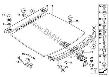фото thumb №11, Bmw 5 e61 x5 e70 x6 e71 ручка тримач підлоги багажника чорна 76958161