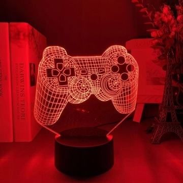 Настольная лампа Статуя Led Pad Контроллер PS Playstation Ваша надпись