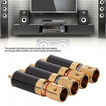 Preffair 4шт Lotus Audio Plug Позолоченный