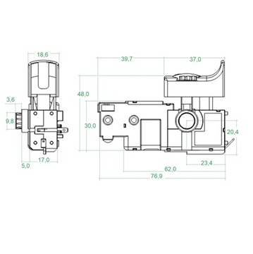 Переключатель Bosch 2607200556 GSB 13 GSB 16 GSB 18 GSB 650 GSB 1800