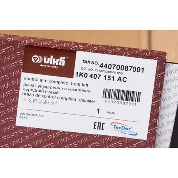 фото thumb №5, Audi seat skoda vw важіль керуючі 1k0407151ac