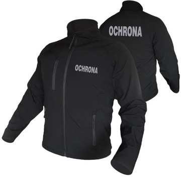 Kurtka Softshell Ochrona Z Haftem Srebrnym XXL