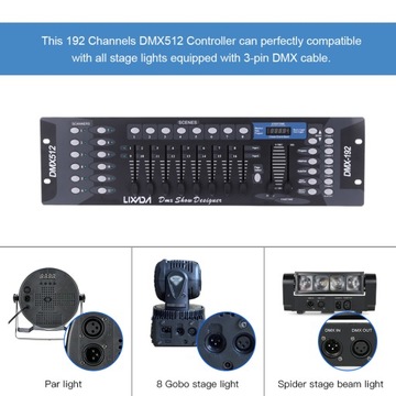 192-канальная консоль контроллера DMX512
