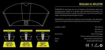 ОТРАЖАТЕЛЬ + РАСПРЕДАТЕЛЬ - WINGS PEARLPRO XL, С РОЗЕТКОЙ E40 И МОНТАЖНОЙ КОРОБКОЙ