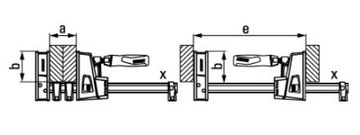 BESSEY KRE80-2K Струбцина столярная 800/95 мм REVO