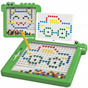 TABLICA MAGNETYCZNA DINO BOARD MOZAIKA MONTESSORI UKŁADANKA MAGPAD ZABAWKA