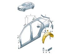 фото thumb №2, Подкрылок левый-задний vw t-roc oe: 2ga810971b оригинал