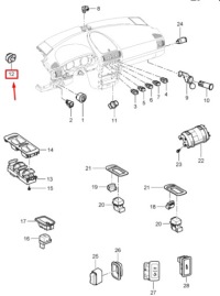 фото thumb №6, Porsche cayenne 9pa переключатель регулировка зеркало боковой 955613154006n3