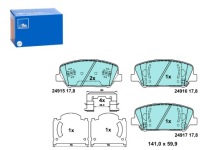 фото thumb №1, Гальмівні колодки гальмівні керамічні перед hyundai genesis i30 veloster kia