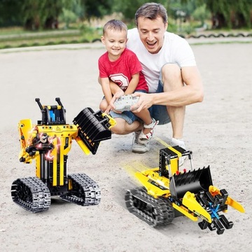 РОБОТ БОЛЬШОЙ НАБОР 3в1 ЭКСКАВАТОР БУЛЬДОЗЕР СТРОИТЕЛЬНЫЕ ИГРУШКИ DIY