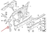 фото thumb №7, Bmw 5 e60 кронштейн правого підкрилки 7111070 41147111070 оригінальна запчастина