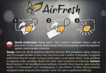 AirFresh Ванильный ароматизатор для автомобиля