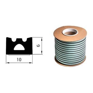 Uszczelka SD-53 10 x 6 mm CZARNA 100 m MAAN