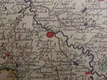 MAPA KSIĘSTW ŚLĄSKICH-HERZOGTHUMS SCHLESIEN..