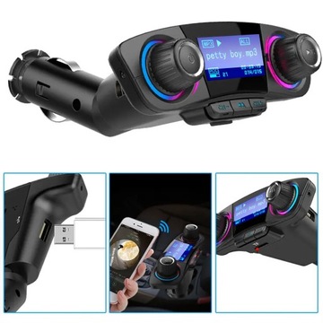 FM BLUETOOTH 5.0 USB-ПЕРЕДАТЧИК МНОГОФУНКЦИОНАЛЬНЫЙ 8 В 1