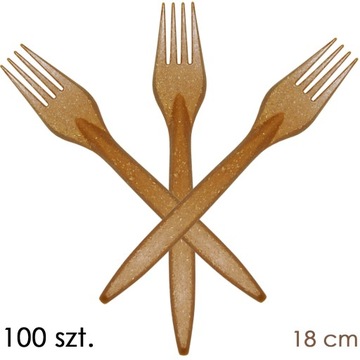 Ekologiczne widelce wielorazowe WPC 100szt