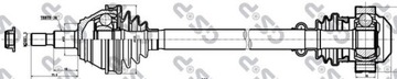фото thumb №2, 261121 gsp полуось приводная pr vw golf iv 98-05 1.9