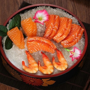 Wooden Round Tray Pallets Sushi Plate Snack Bowls