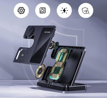 Ładowarka Bezprzewodowa Indukcyjna Szybka do Samsung 3w1 + Zasilacz 65W