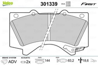фото thumb №2, Гальмівні колодки гальмівні перед valeo do lexus es lx rx